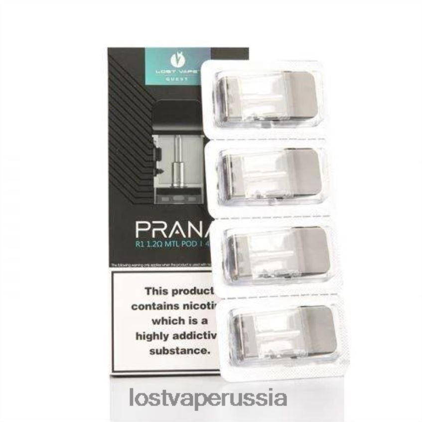 Lost Vape Prana капсулы (4 шт.) r1 1,2 Ом 6XB64J400 - Lost Vape Flavors