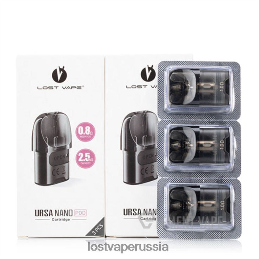 Lost Vape URSA сменные капсулы | 2,5 мл (3 упаковки) розовый 1.Ом 6XB64J128 - Lost Vape Pods Near Me